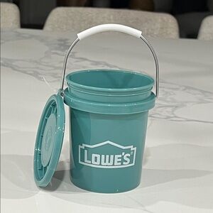 LOWE'S Cute. Mini Teal Bucket..